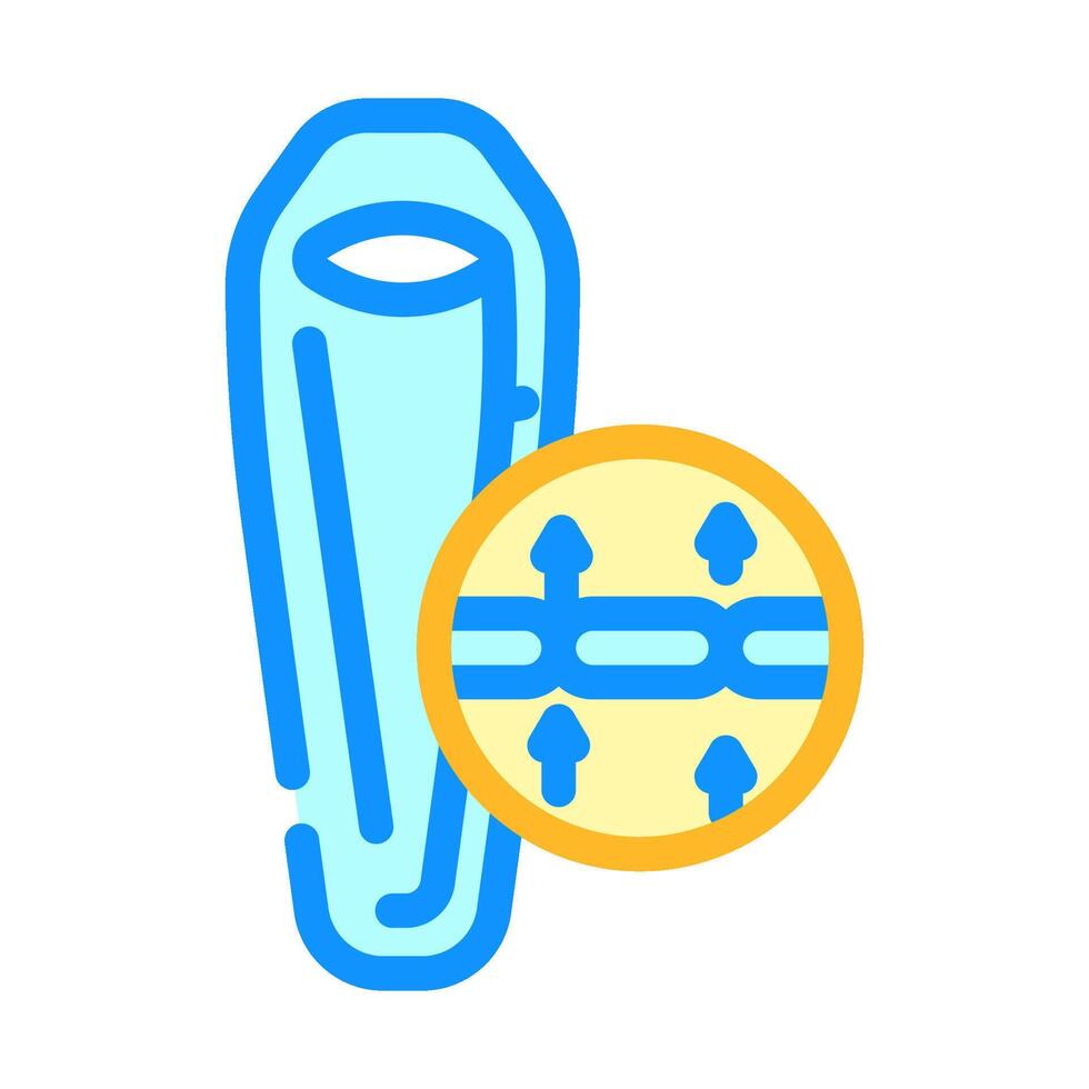 cold seam sleeping bag color icon illustration vector