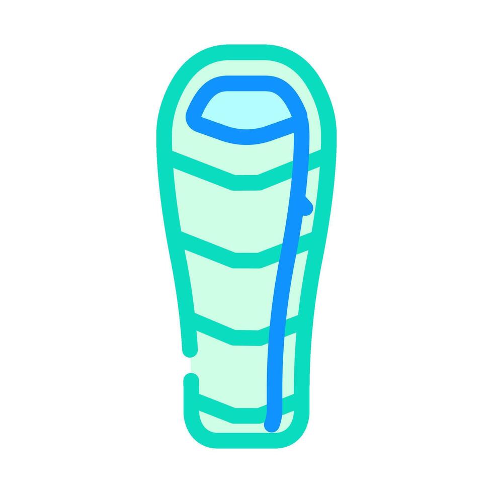 tapered sleeping bag color icon illustration vector