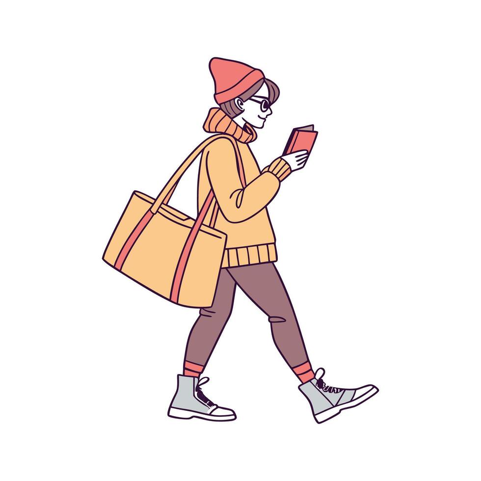 Trendy Travel Fashion Model Design. vector