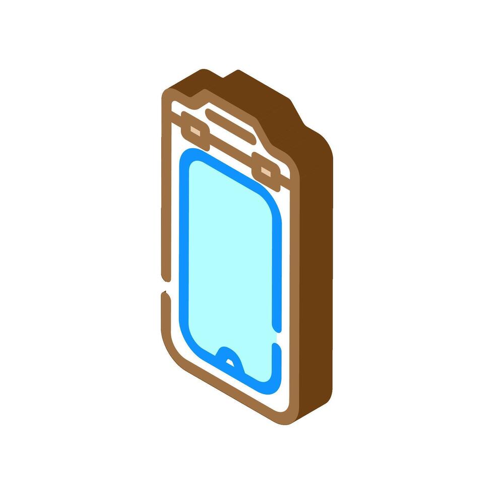 waterproof phone case water trip tourism isometric icon illustration vector