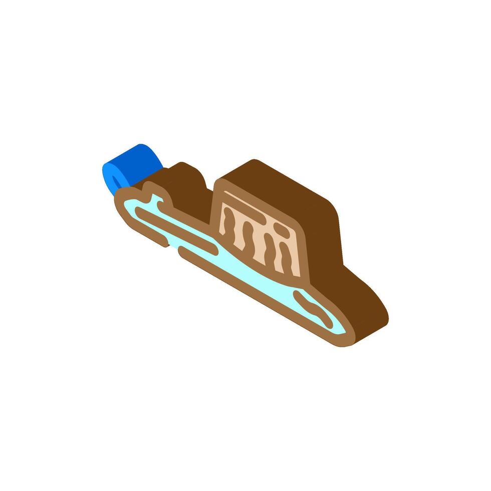 spray skirt kayak water trip tourism isometric icon illustration vector