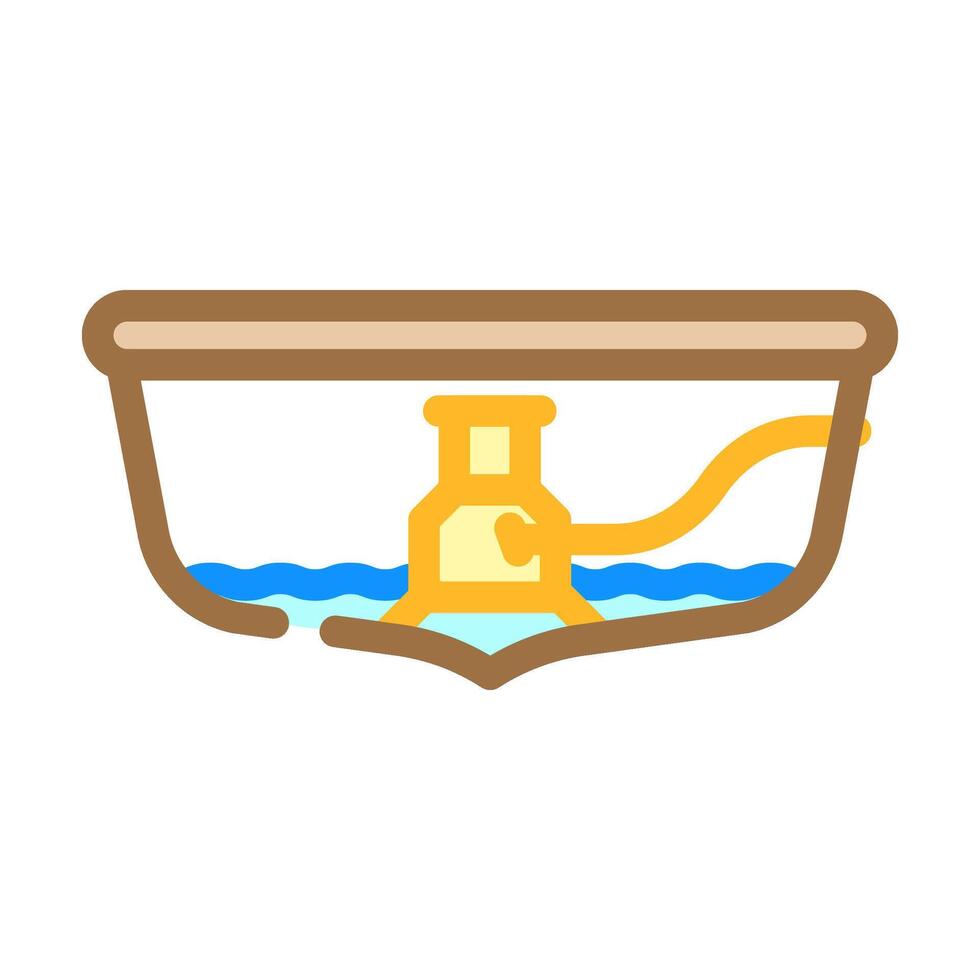 bilge pump water trip tourism color icon illustration vector