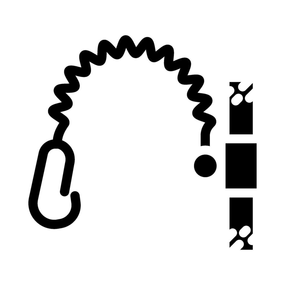 paddle leash water trip tourism glyph icon illustration vector