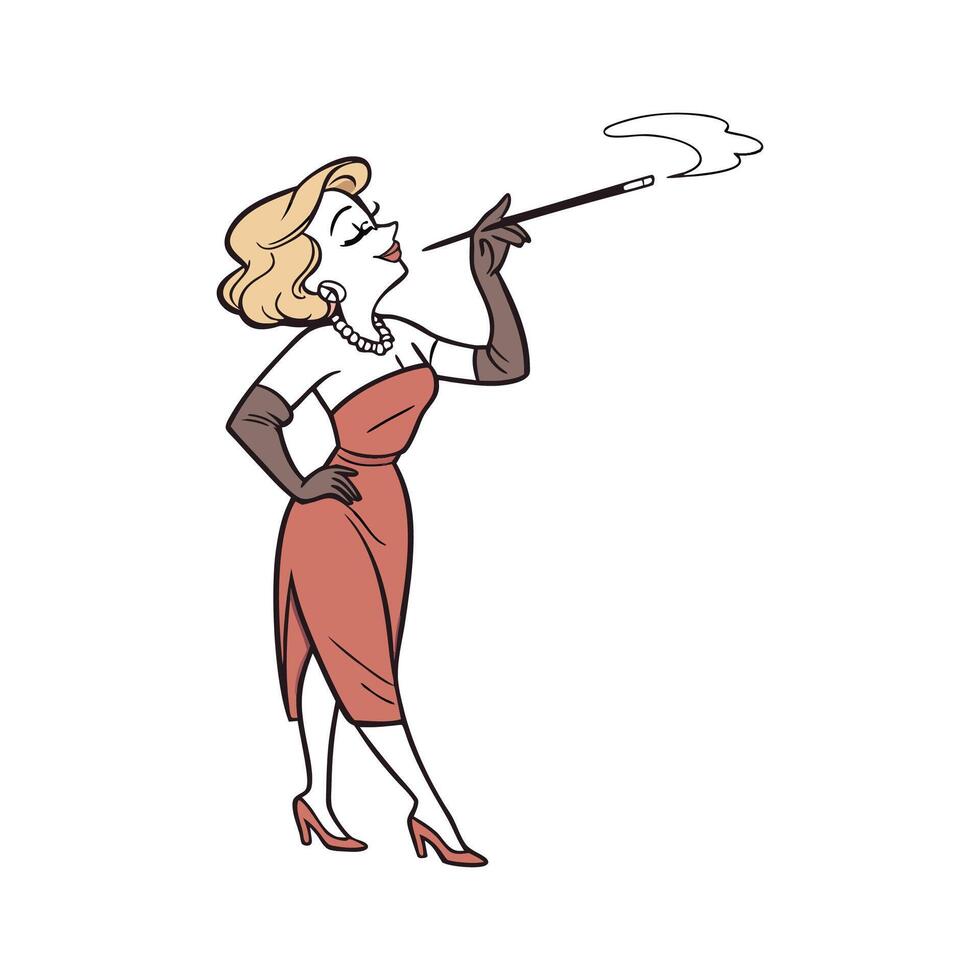 Stylish Hollywood Model Design. vector