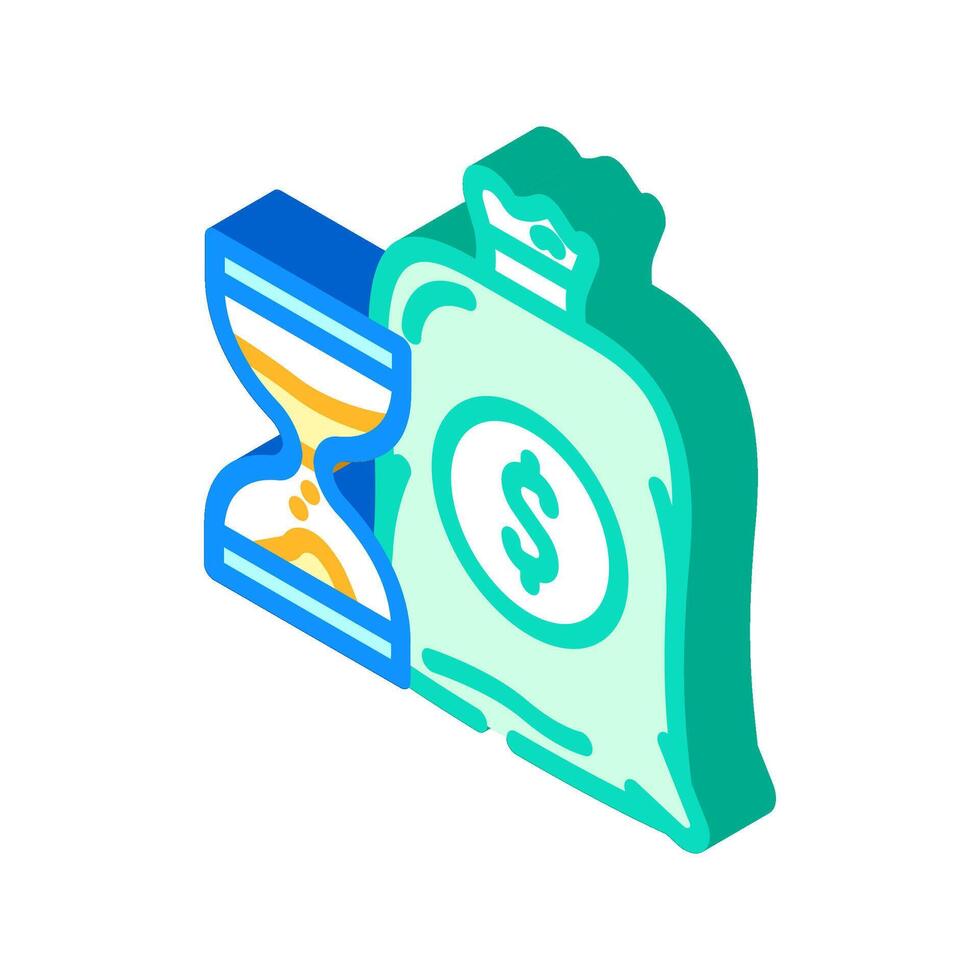 loan repayment budget planning isometric icon illustration vector