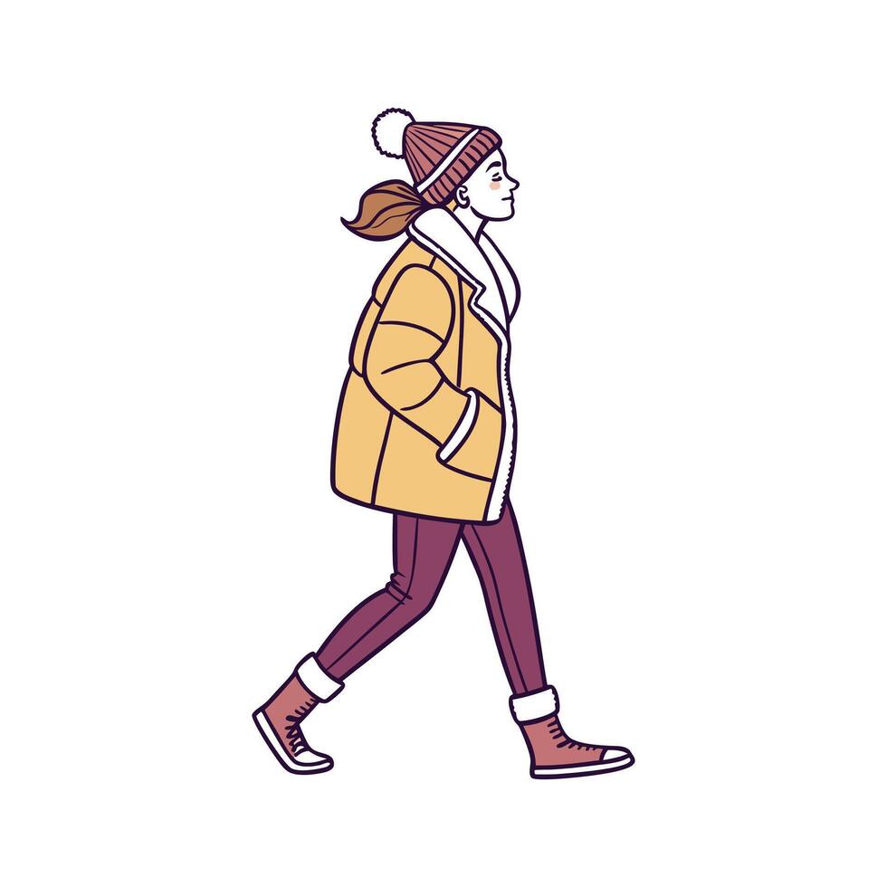 Charming Sherpa Jacket Fashion Model Design 1. vector