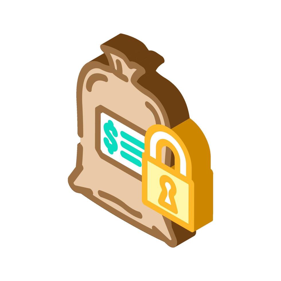 fixed expenses budget planning isometric icon illustration vector