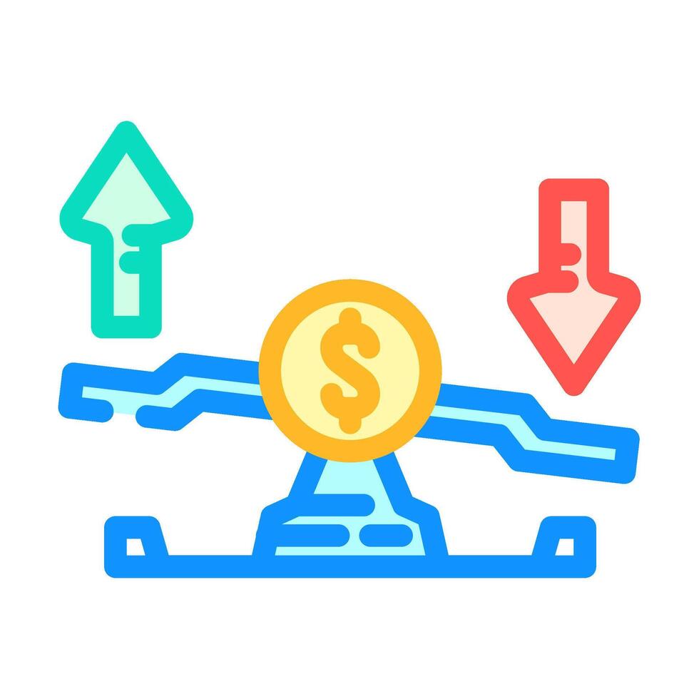 variable expenses budget planning color icon illustration vector
