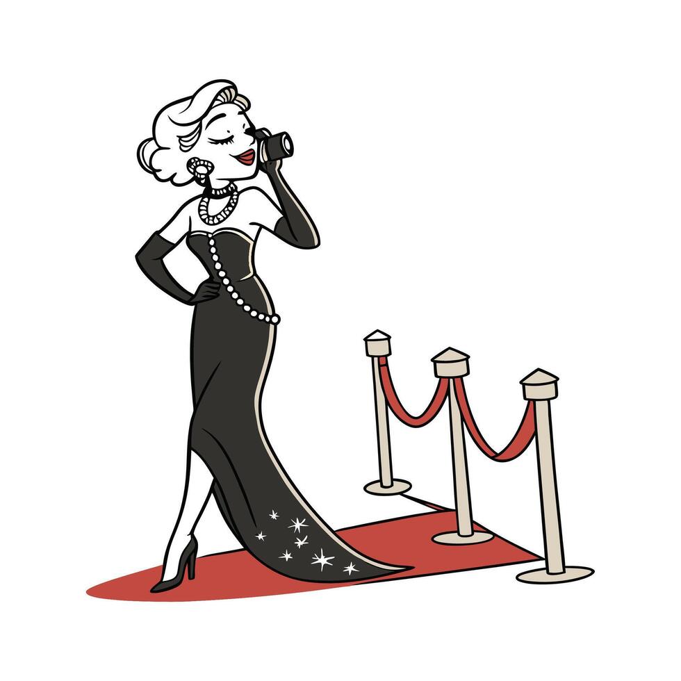 Trendy Evening Wear Model Fashion Design. vector