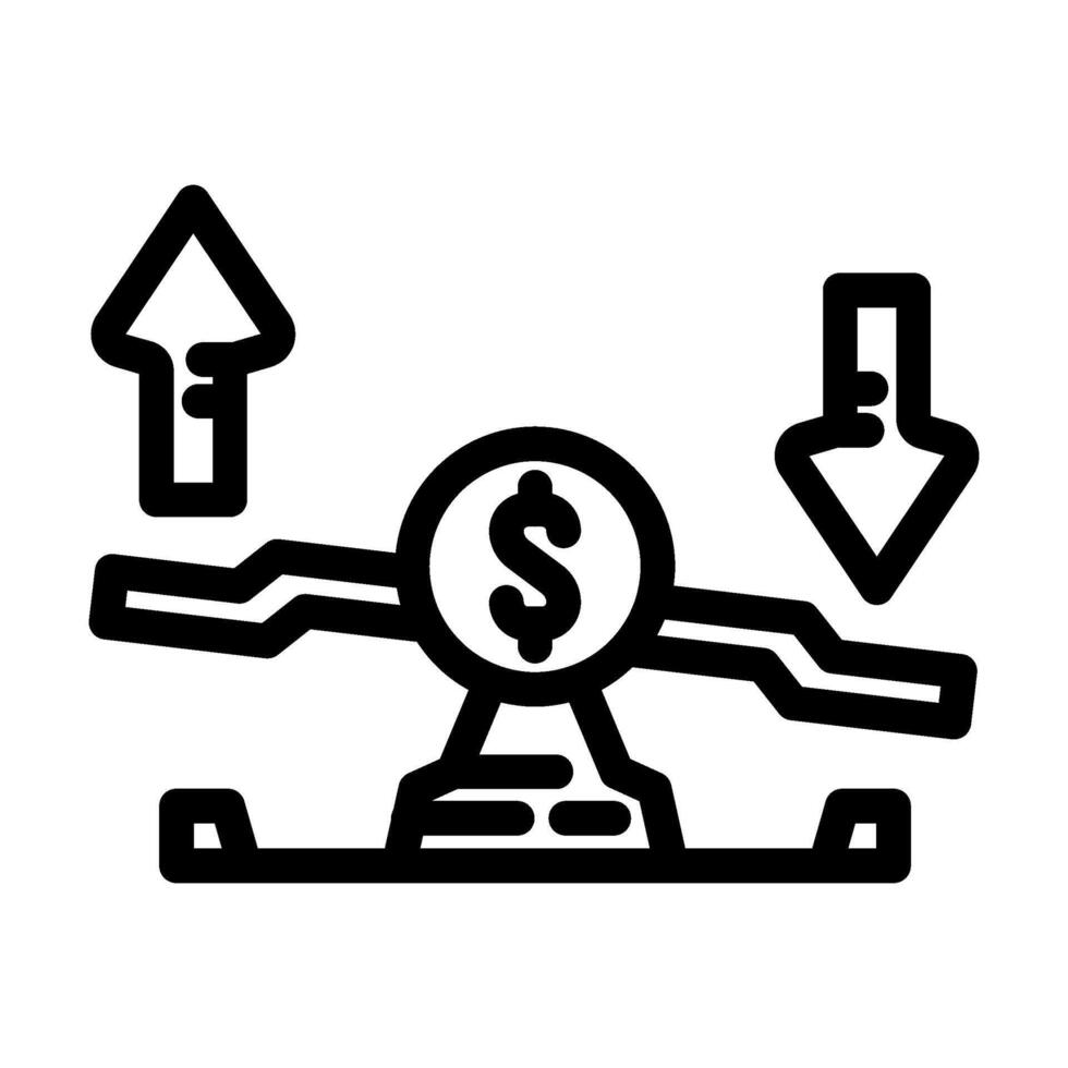 variable expenses budget planning line icon illustration vector