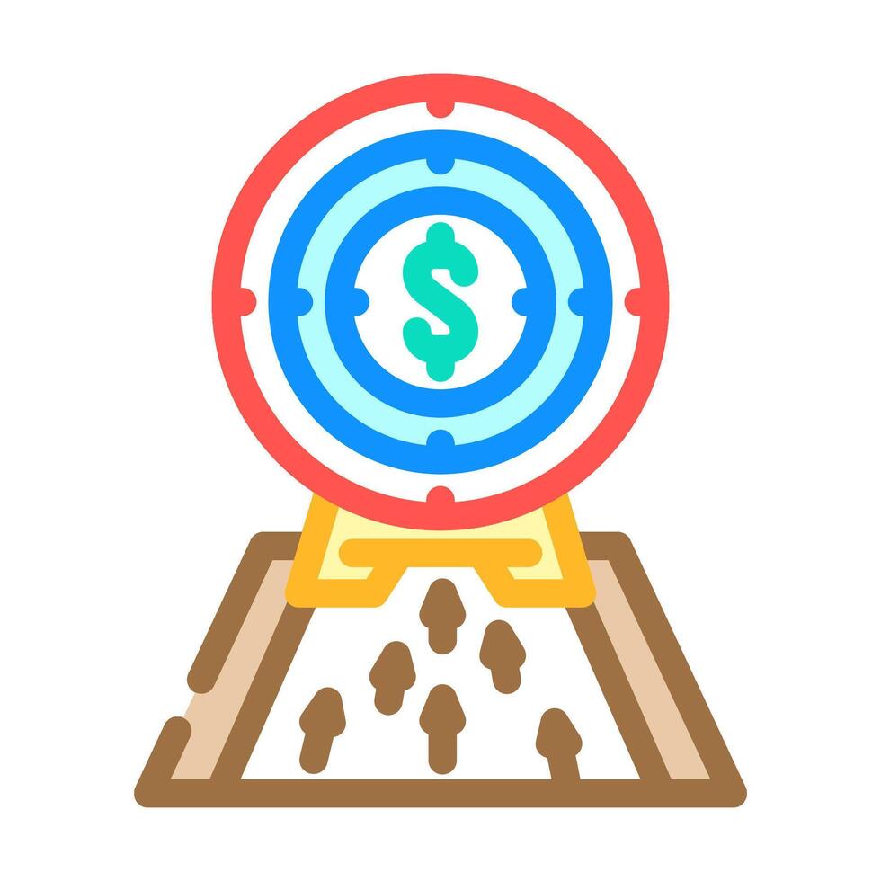 financial goals budget planning color icon illustration vector