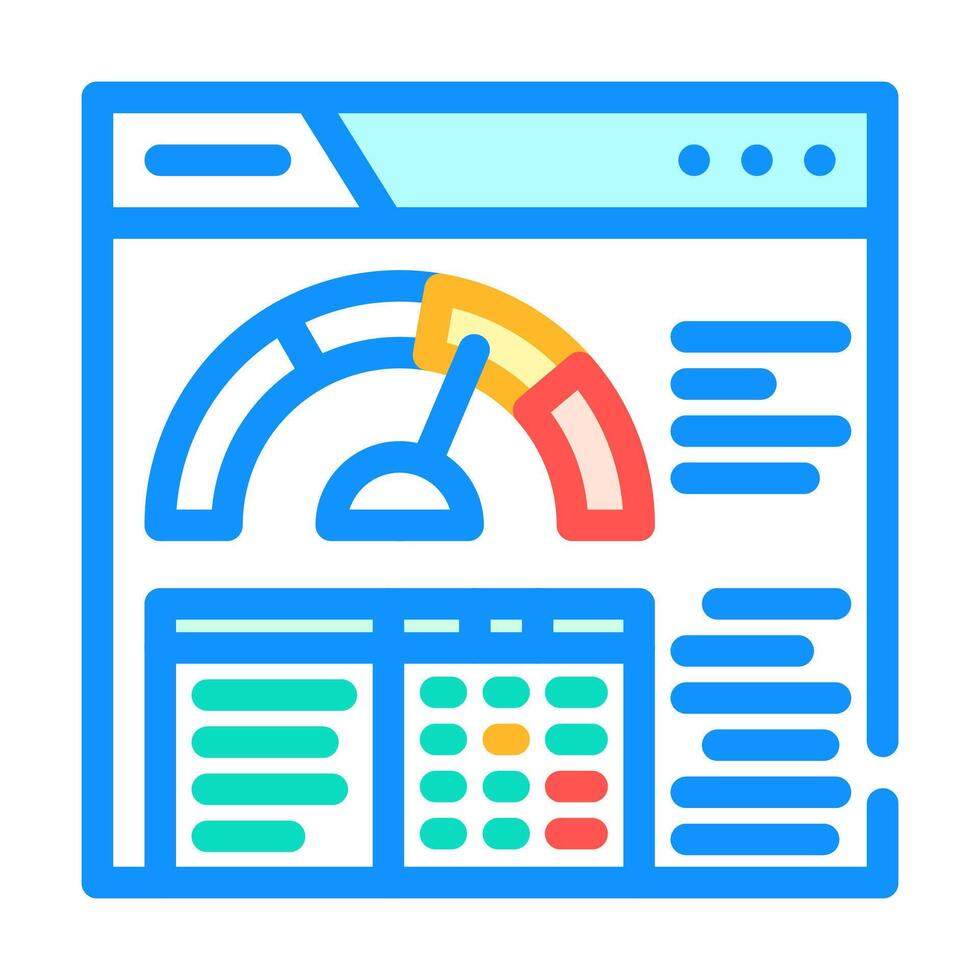 credit score monitoring budget planning color icon illustration vector