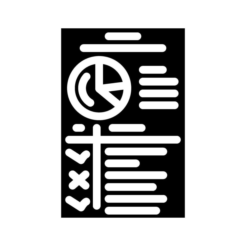 expense reports budget planning glyph icon illustration vector