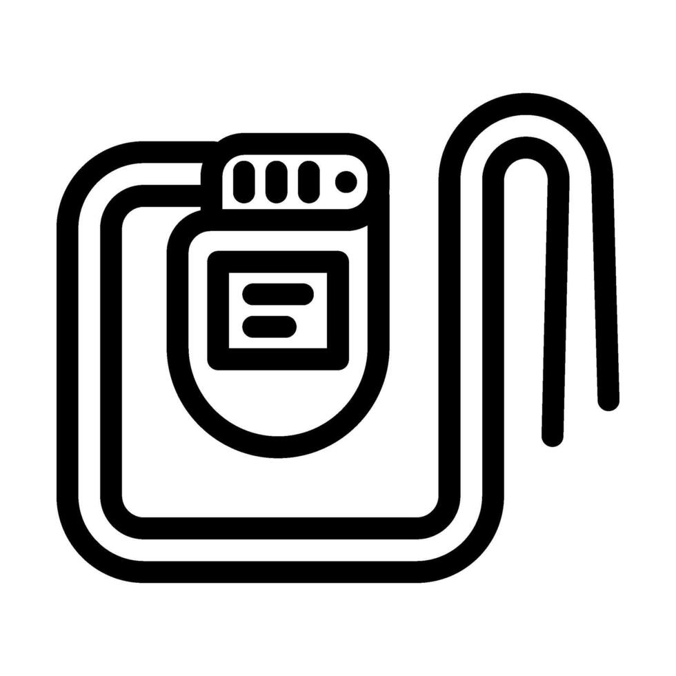 implantable cardioverter defibrillator line icon illustration vector