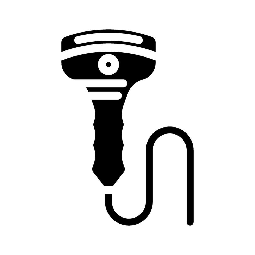 echocardiogram probe cardiology glyph icon illustration vector