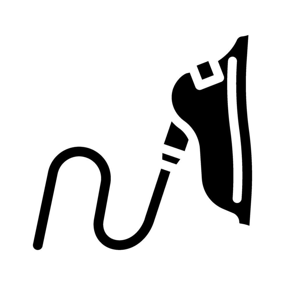 oxygen mask cardiology glyph icon illustration vector