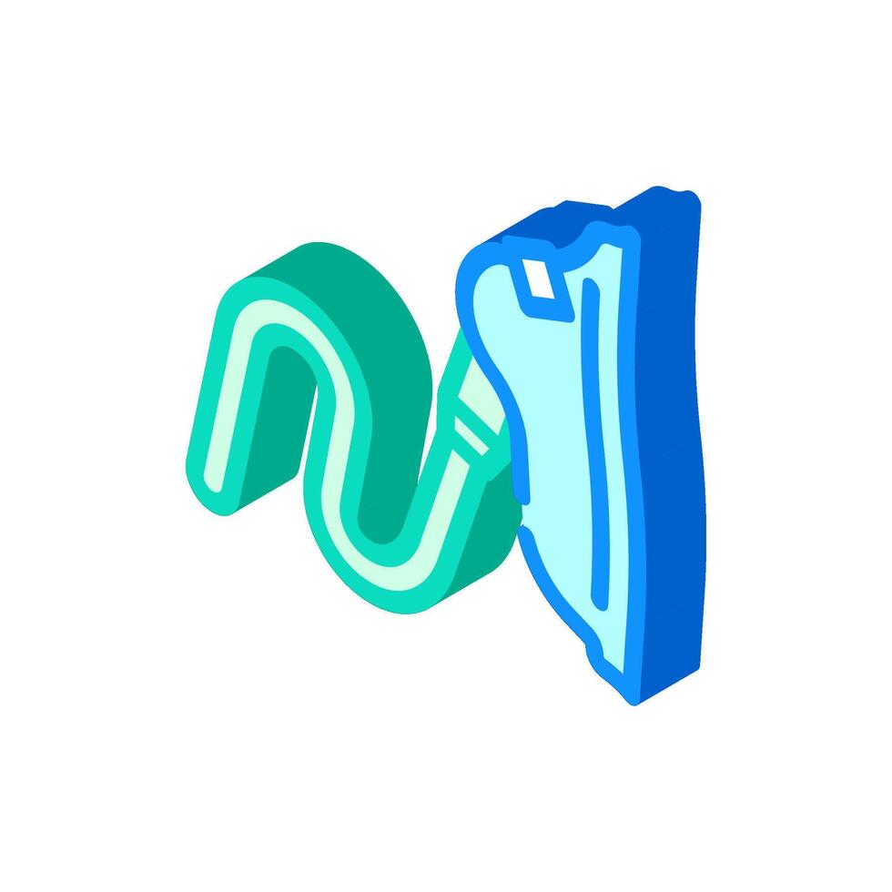 oxygen mask cardiology isometric icon illustration vector