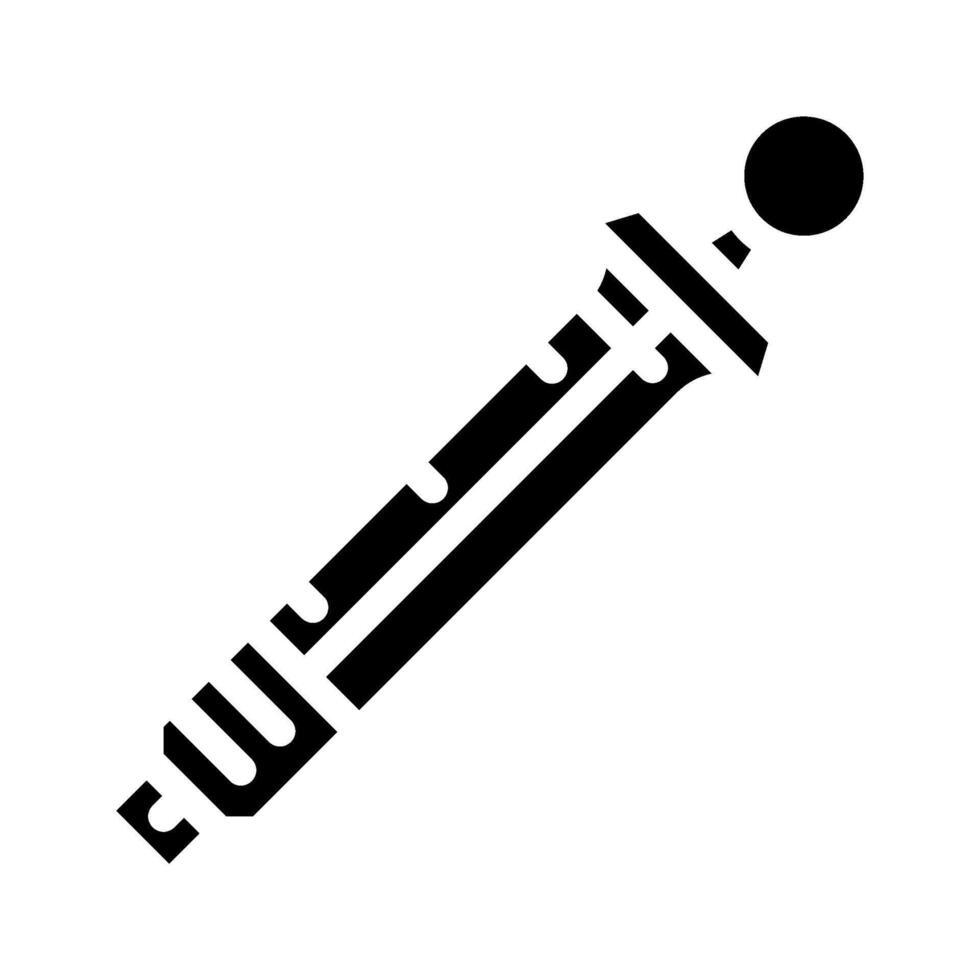 syringe for cardiac injection cardiology glyph icon illustration vector