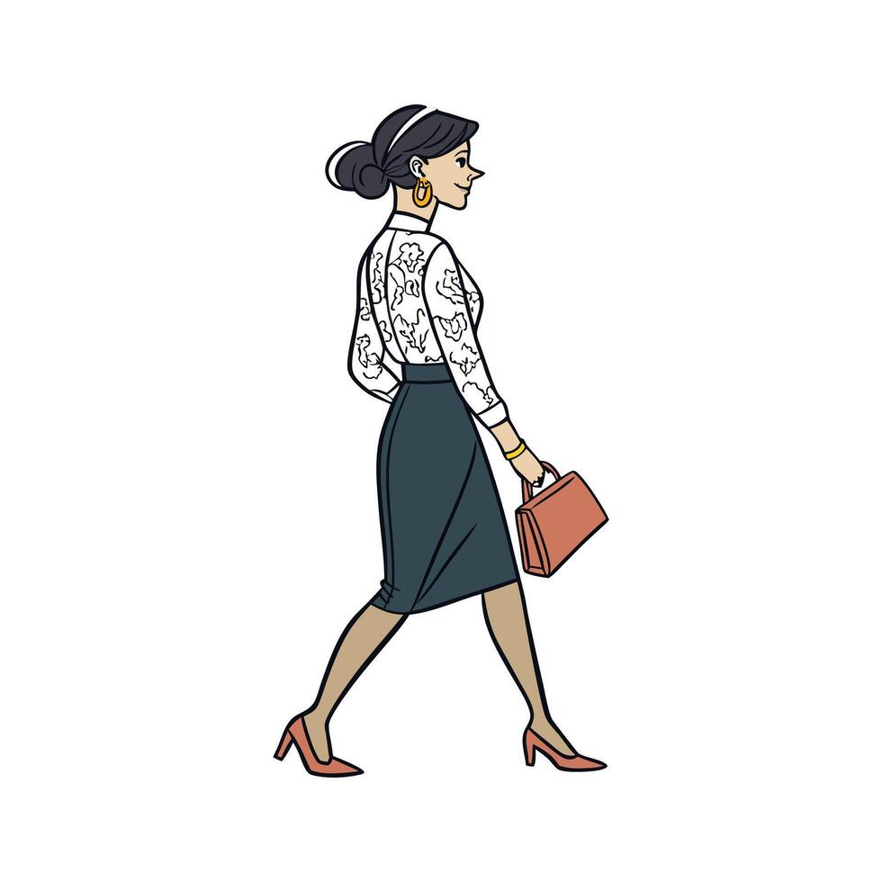 Elegant Lace Top Fashion Model Creation. vector
