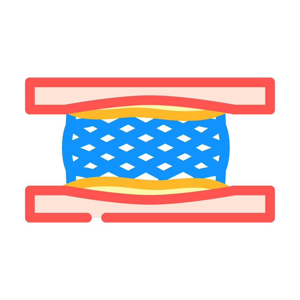 coronary stent cardiology color icon illustration vector