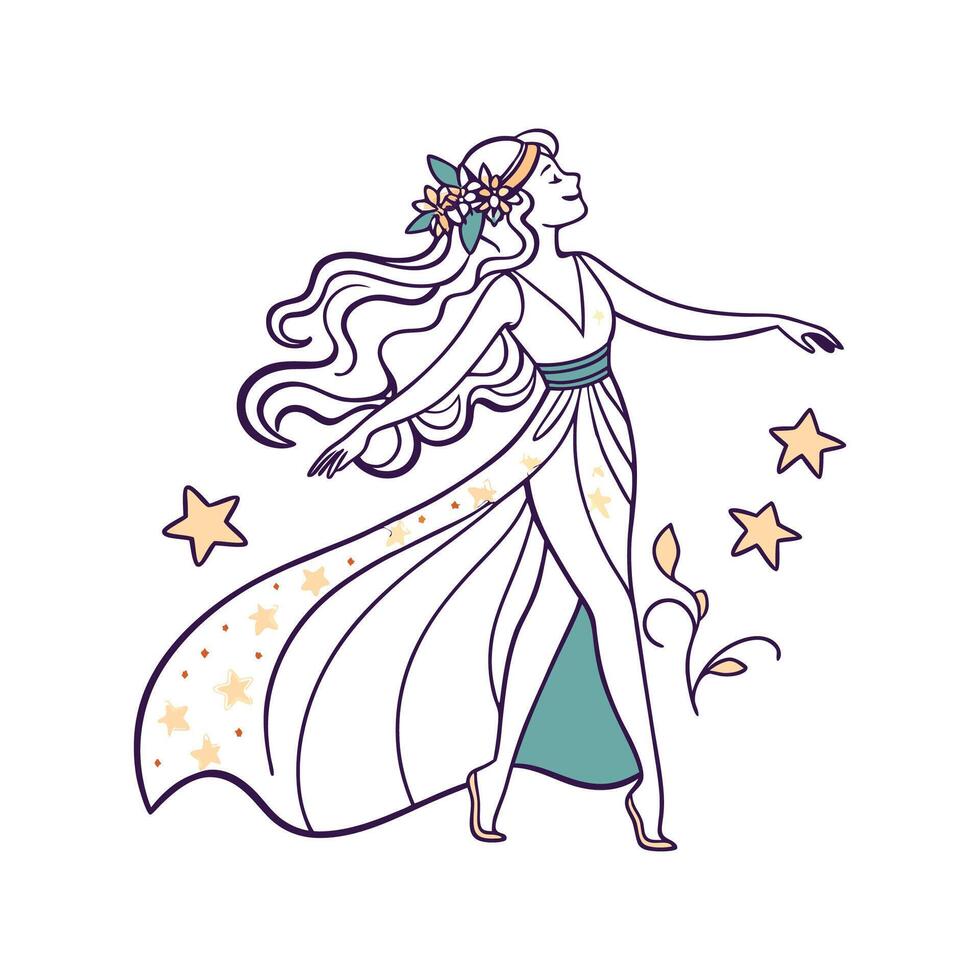 Gorgeous Ethereal Fantasy Model. vector