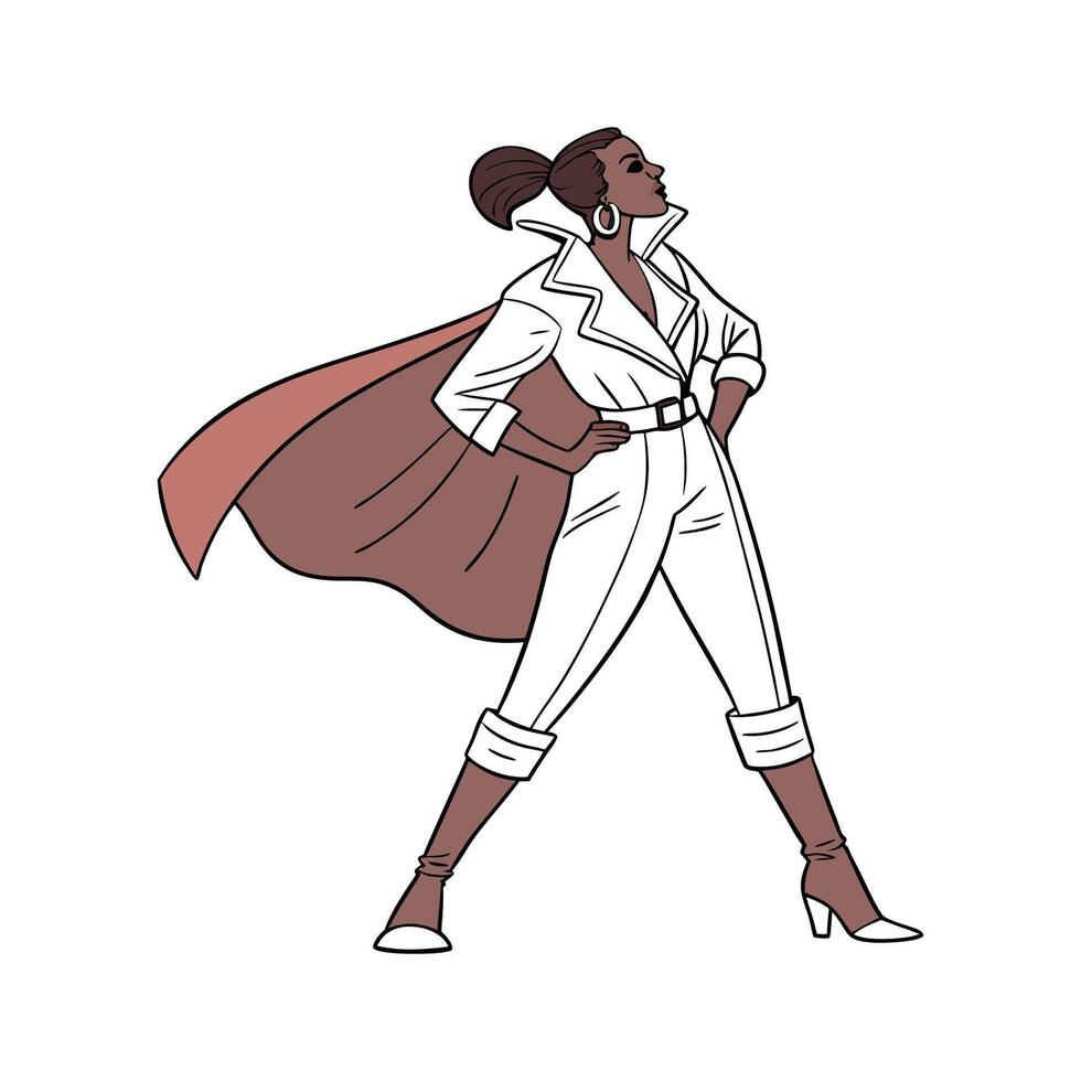 Glamorous Fierce Runway Model. vector