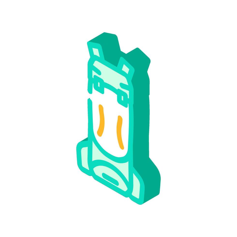 trail hiking backpack isometric icon illustration vector