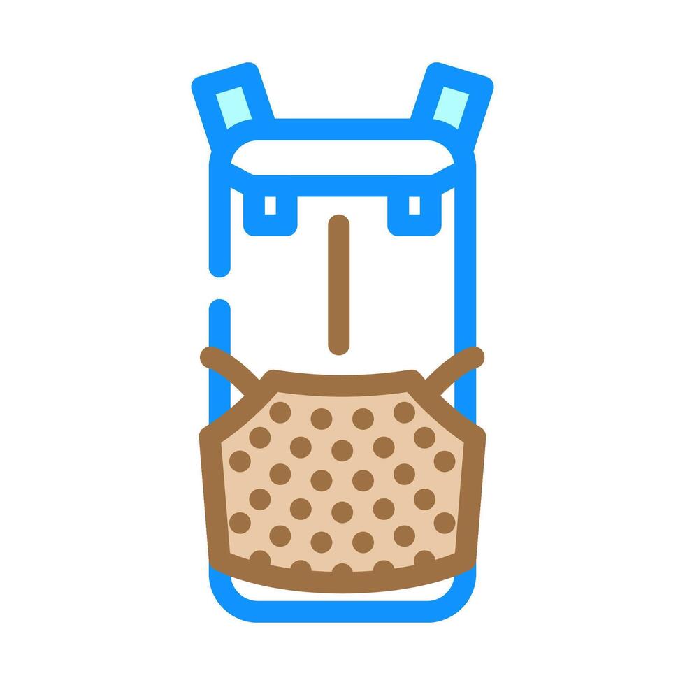 lightweight hiking backpack color icon illustration vector