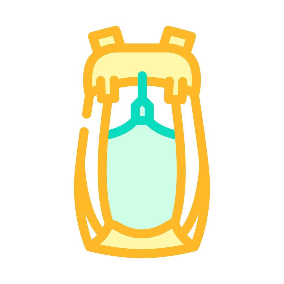 adjustable hiking backpack color icon illustration vector
