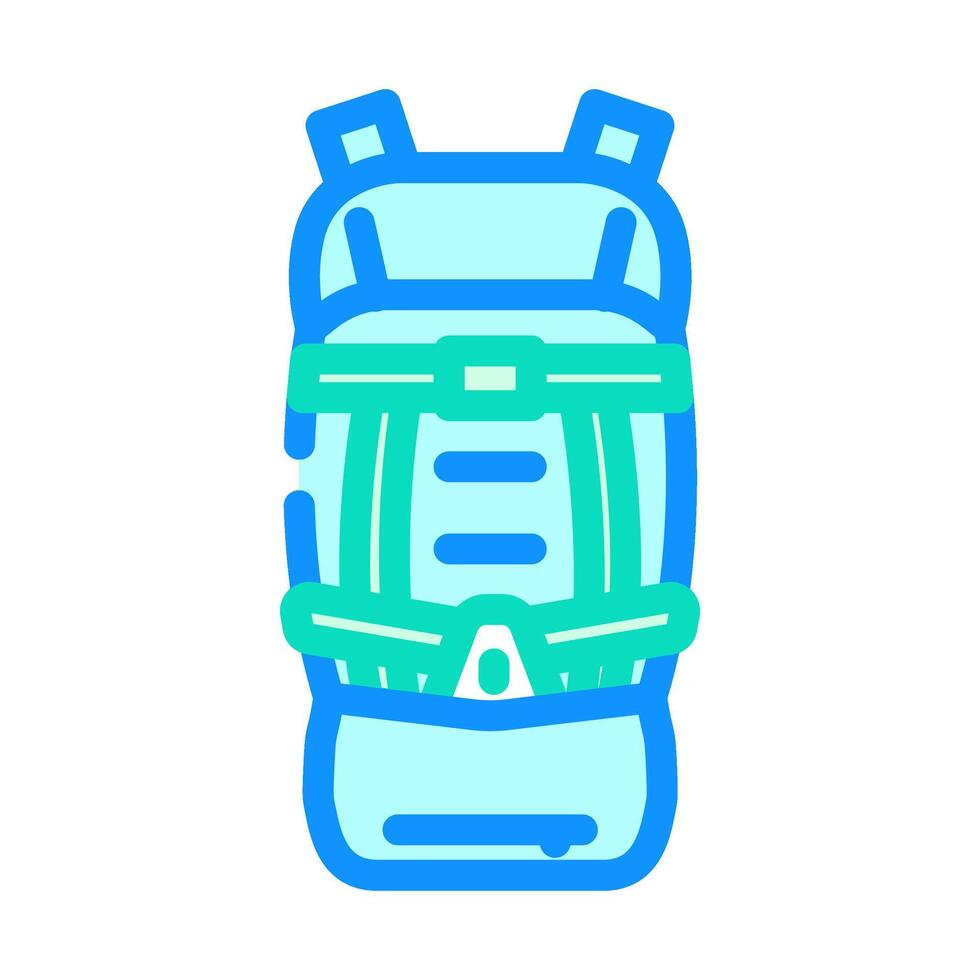breathable hiking backpack color icon illustration vector
