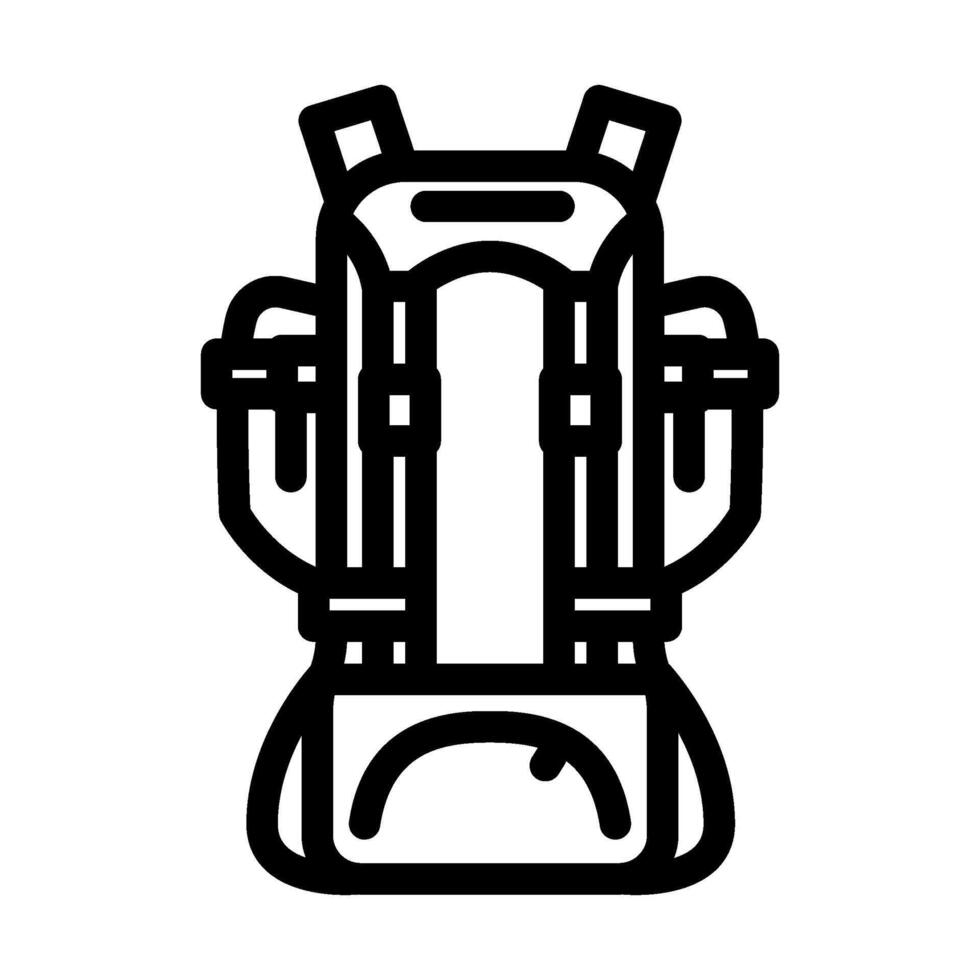 storage hiking backpack line icon illustration vector
