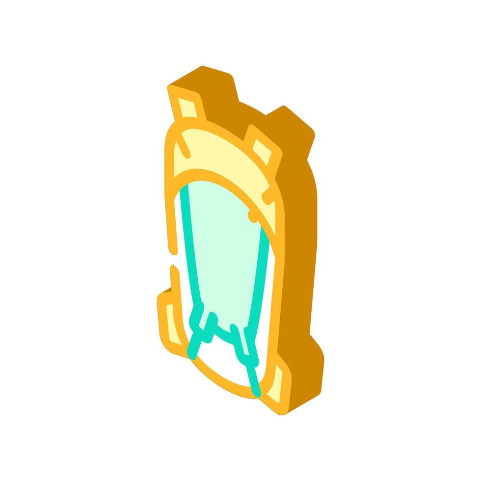 hydration hiking backpack isometric icon illustration vector