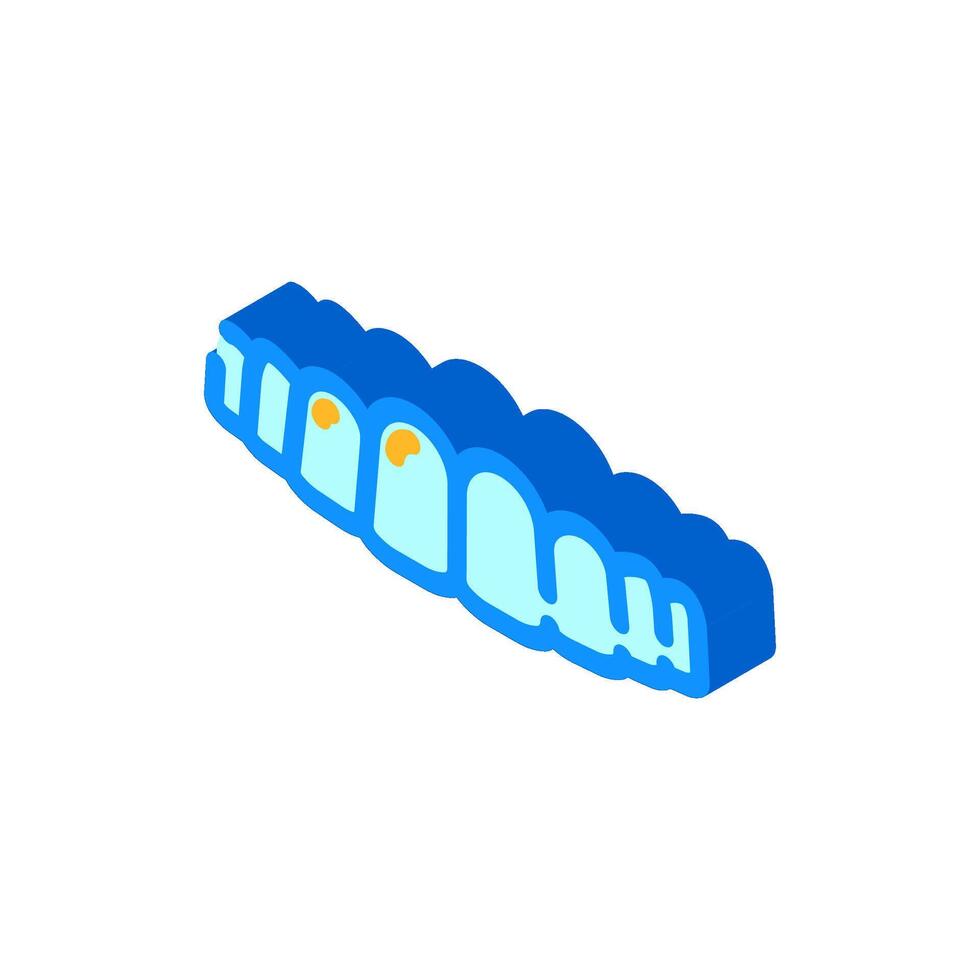 clear aligners orthodontist isometric icon illustration vector