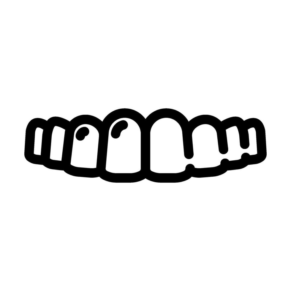 clear aligners orthodontist line icon illustration vector