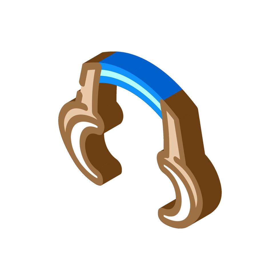 cheek retractor orthodontist isometric icon illustration vector