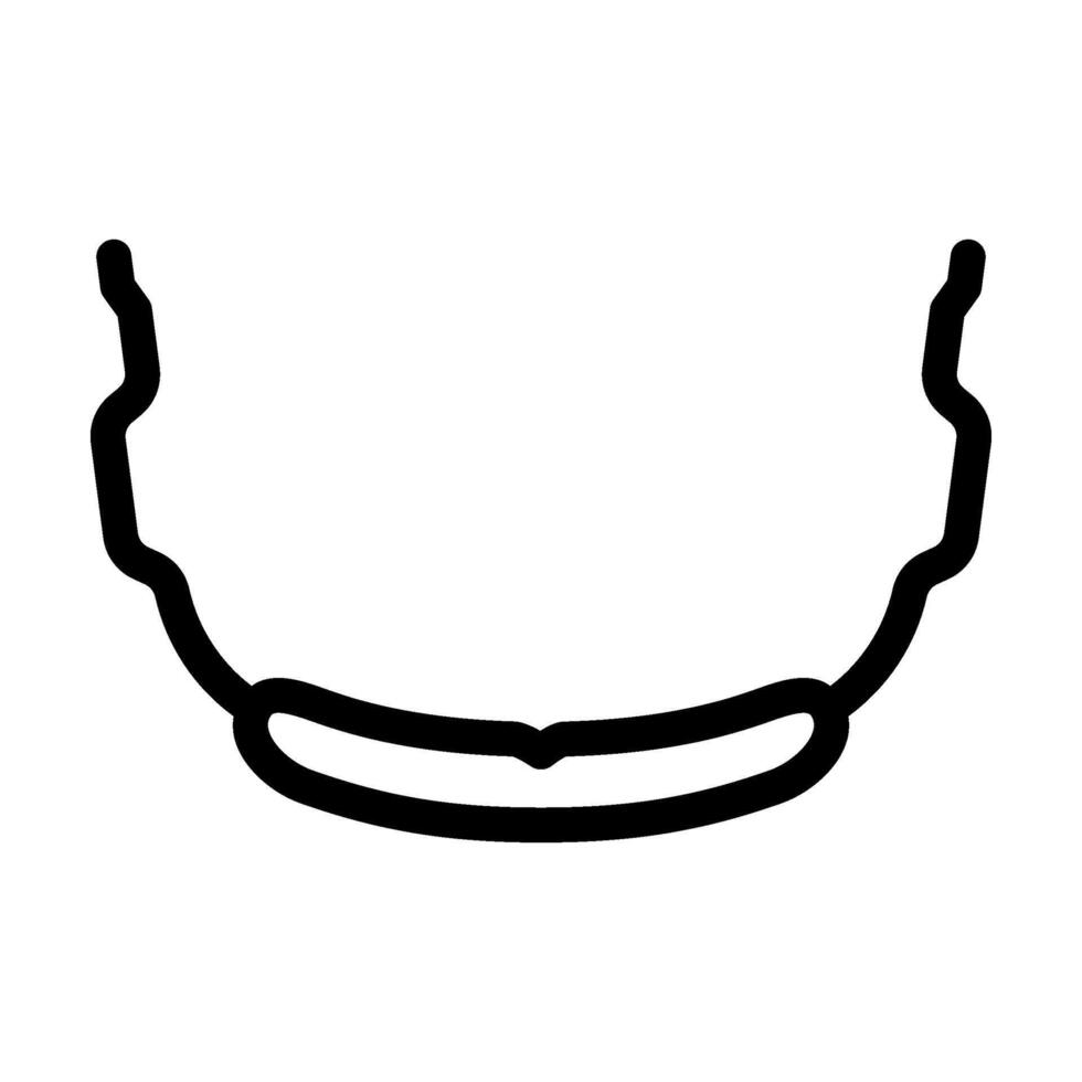 lip and cheek bumper orthodontist line icon illustration vector