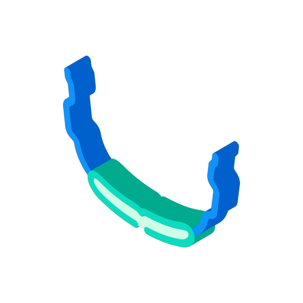 lip and cheek bumper orthodontist isometric icon illustration vector