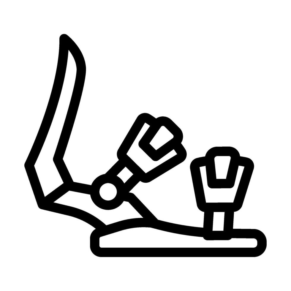bindings snowboard line icon illustration vector