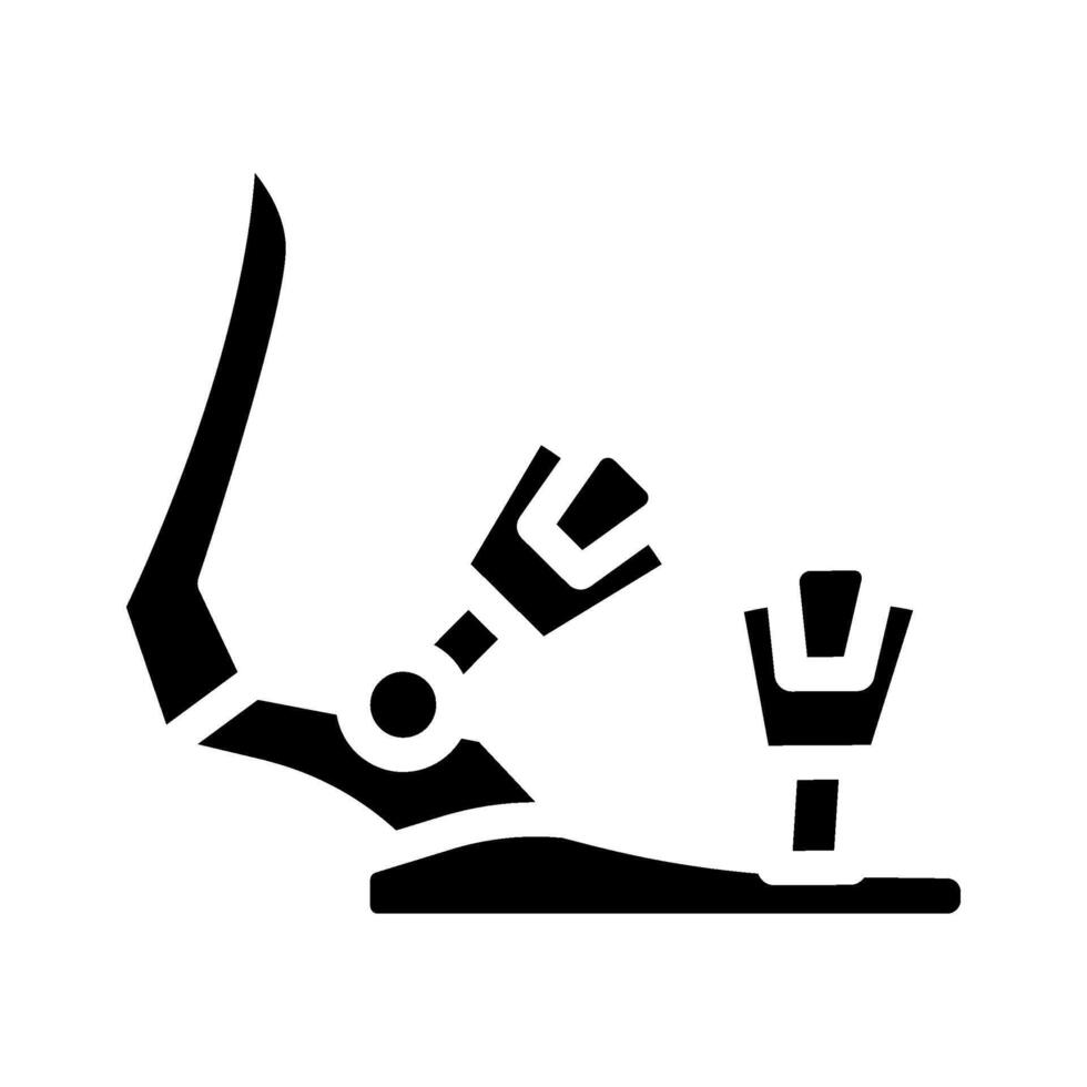 bindings snowboard glyph icon illustration vector