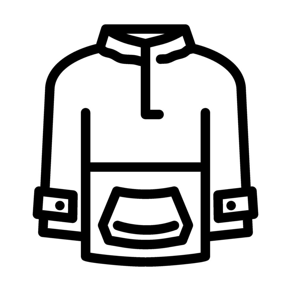 jacket snowboard line icon illustration vector