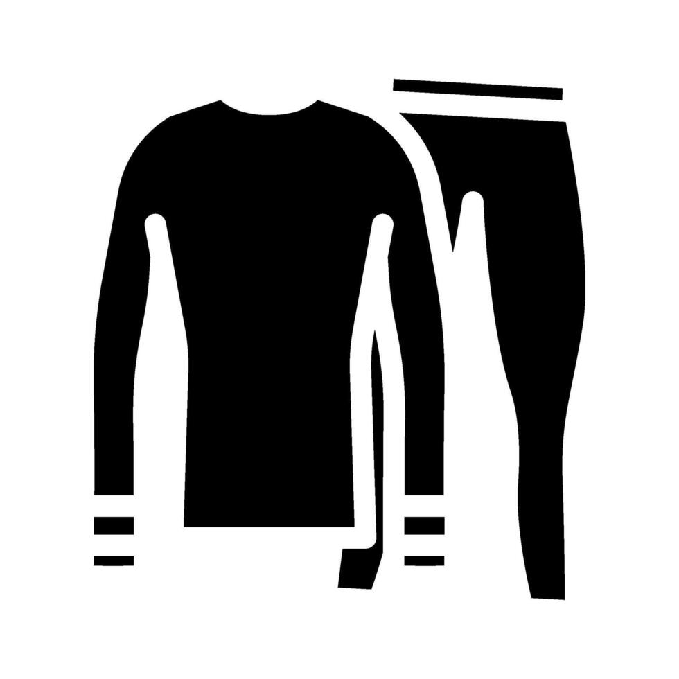 base layer thermal underwear glyph icon illustration vector
