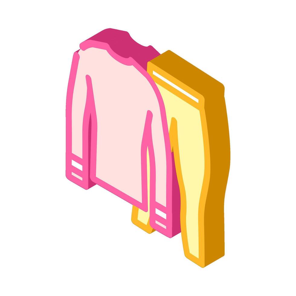 base layer thermal underwear isometric icon illustration vector