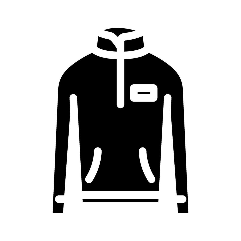 mid layer fleece insulated glyph icon illustration vector