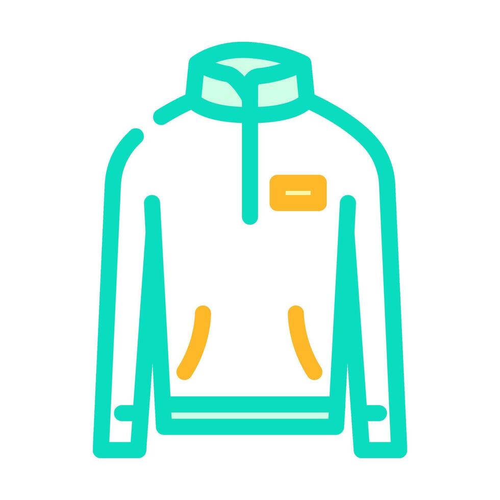 mid layer fleece insulated color icon illustration vector
