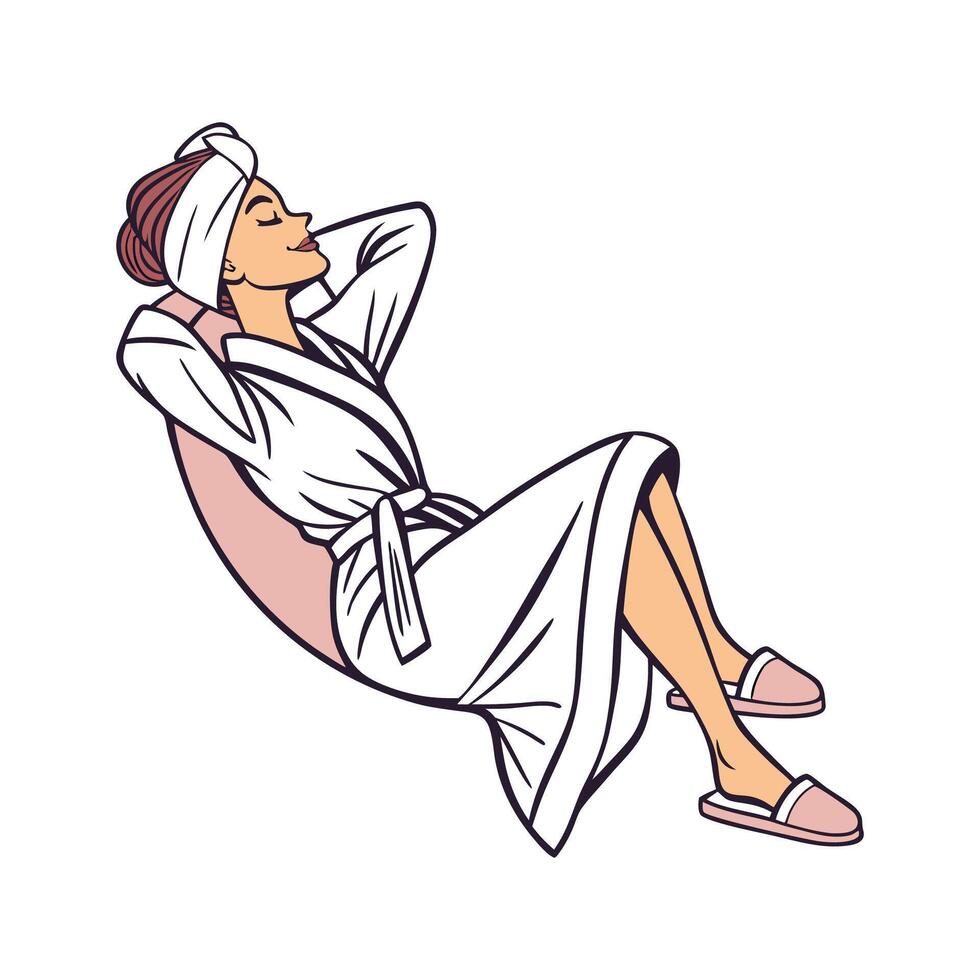 Trendy Luxury Spa Resort Model 3. vector