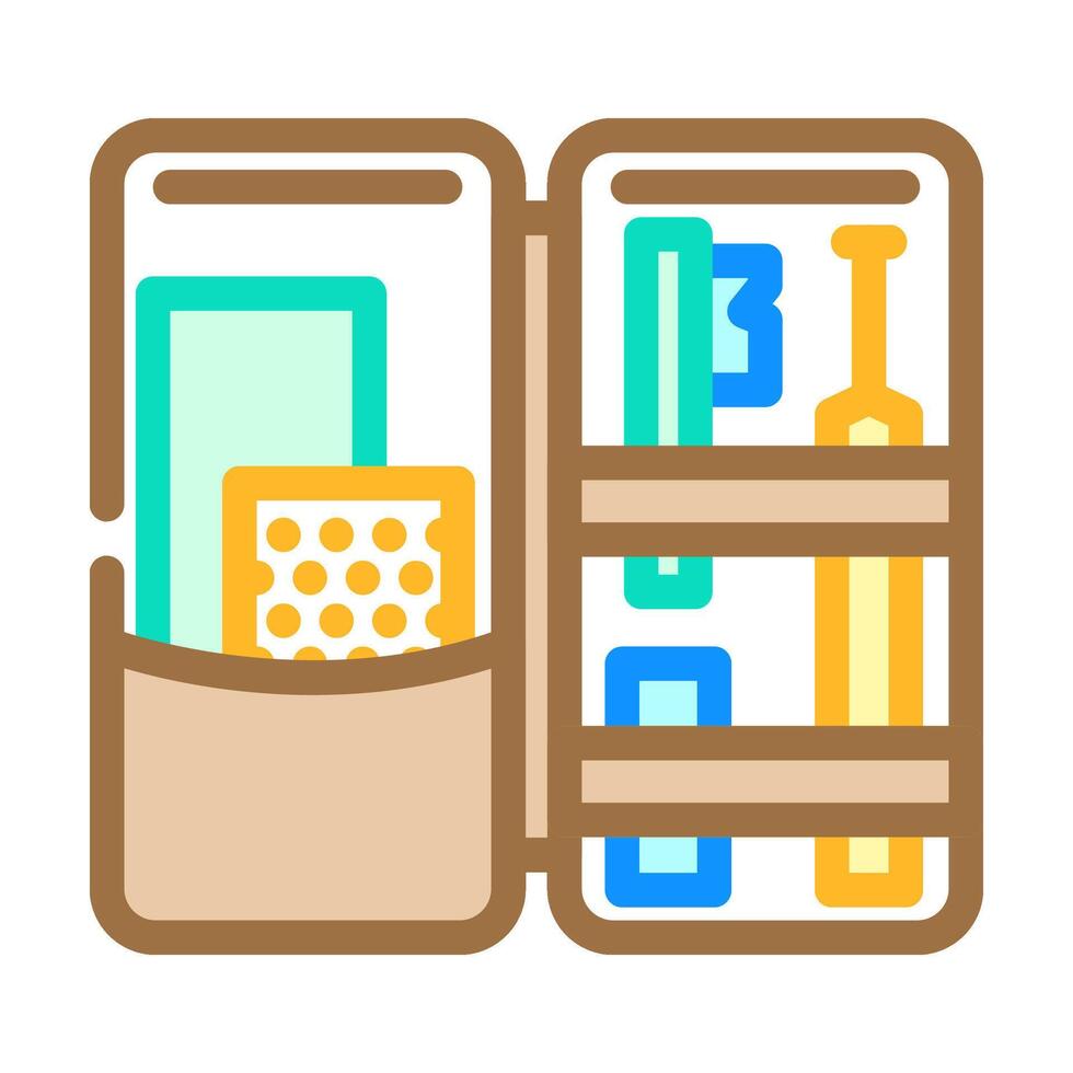 tuning kit snowboard color icon illustration vector