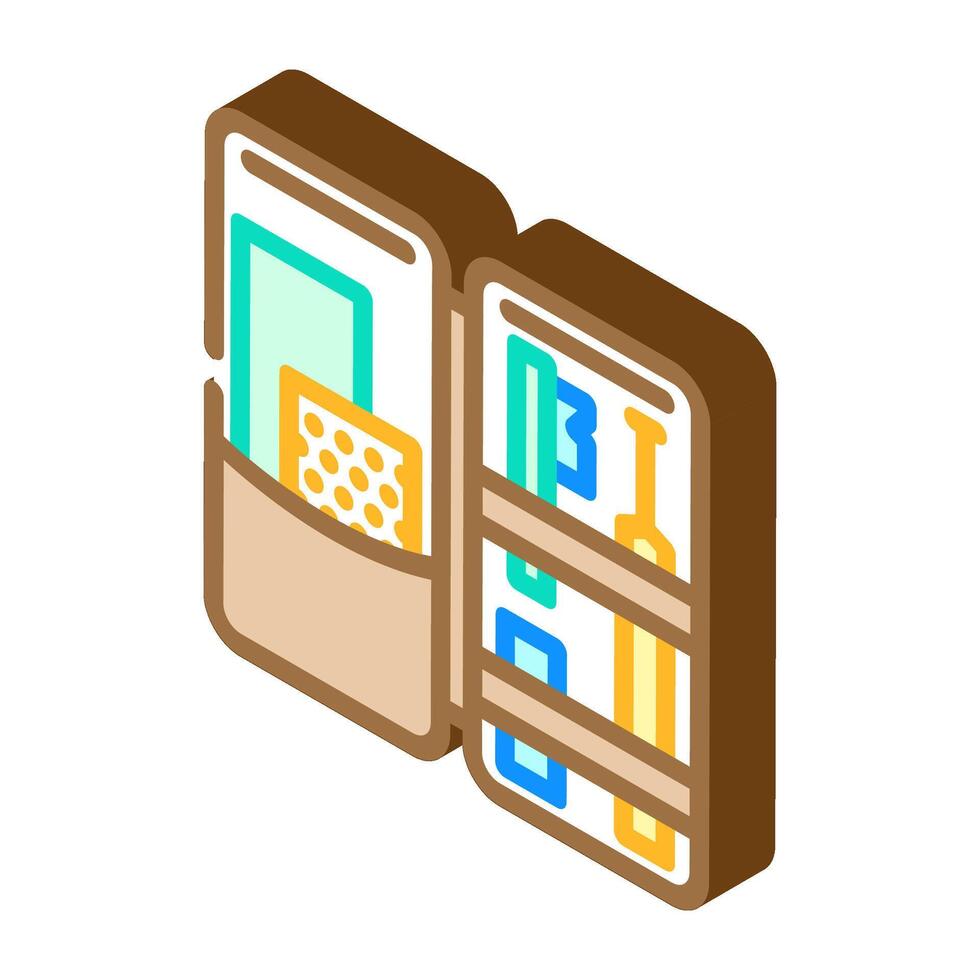 tuning kit snowboard isometric icon illustration vector