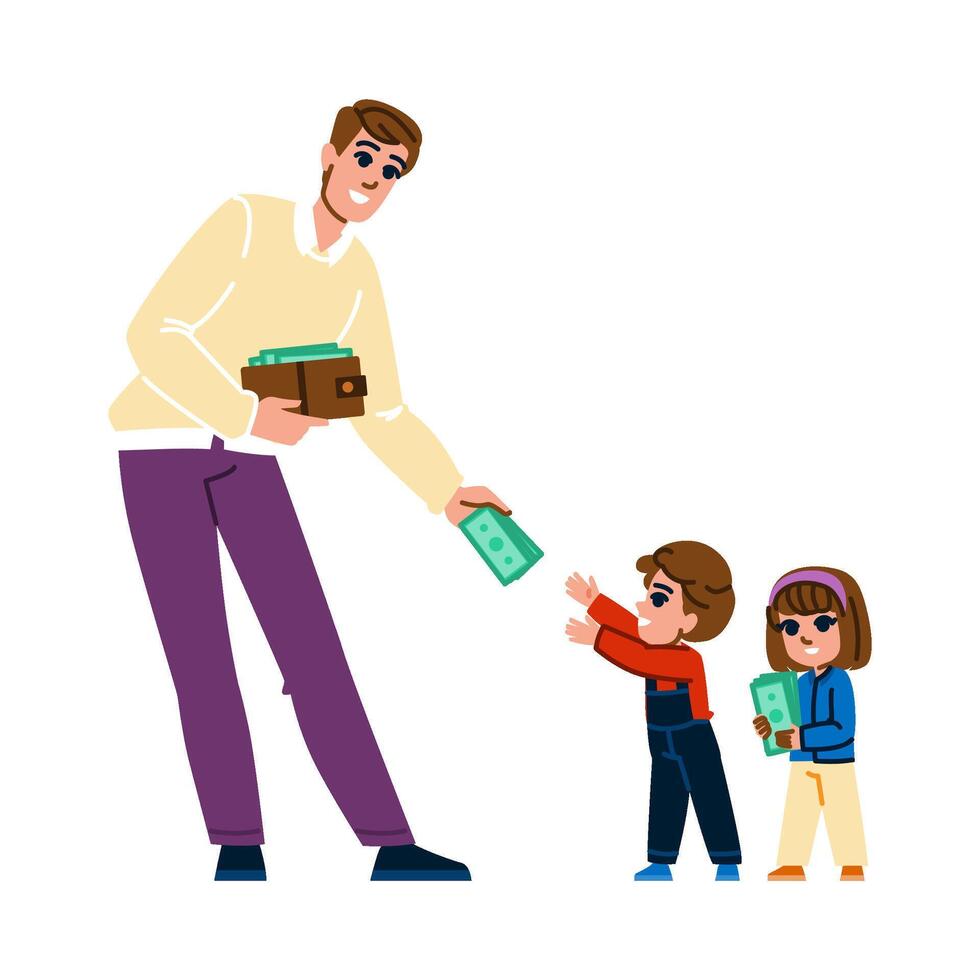 savings give money kid vector
