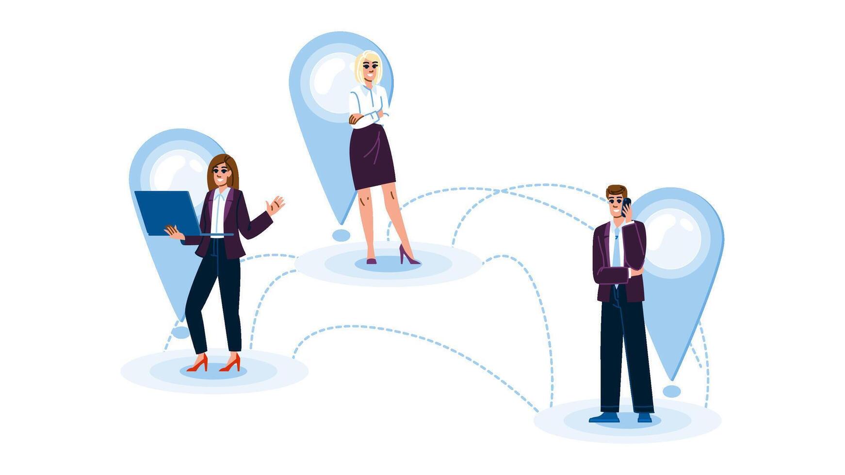 communication global virtual team vector