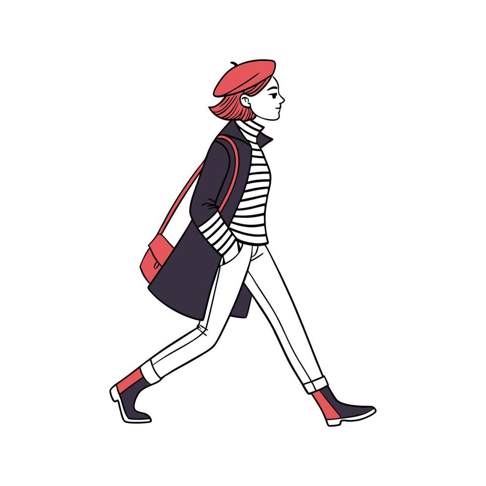 Bold Parisian Street Model 2. vector